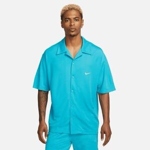 Nike Basketball ShirtShort Sleeve Button Front FB6984-367 Men's Size Small&XXL